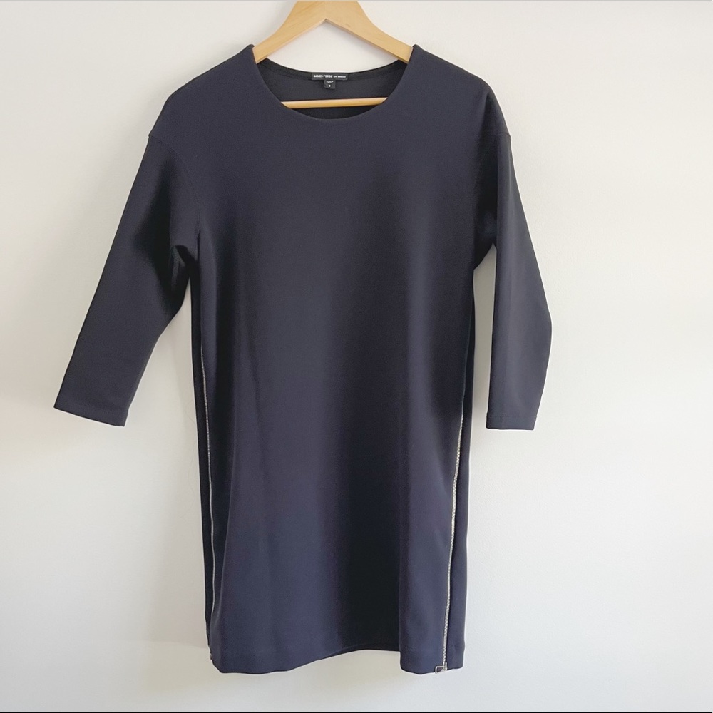 James Perse Black Shift Dress - 0
